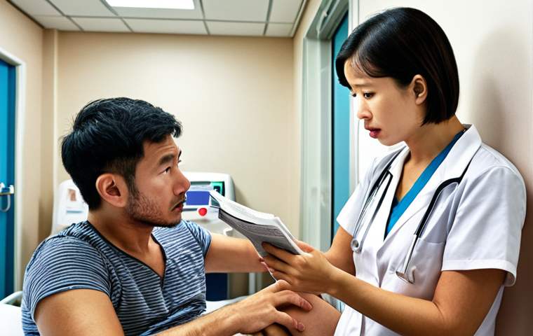 **
A worried tourist in Singapore looking at a high medical bill in a hospital, juxtaposed with a relaxed tourist confidently holding a travel insurance policy. The scene should highlight the financial security offered by travel insurance in case of unexpected medical expenses.
**